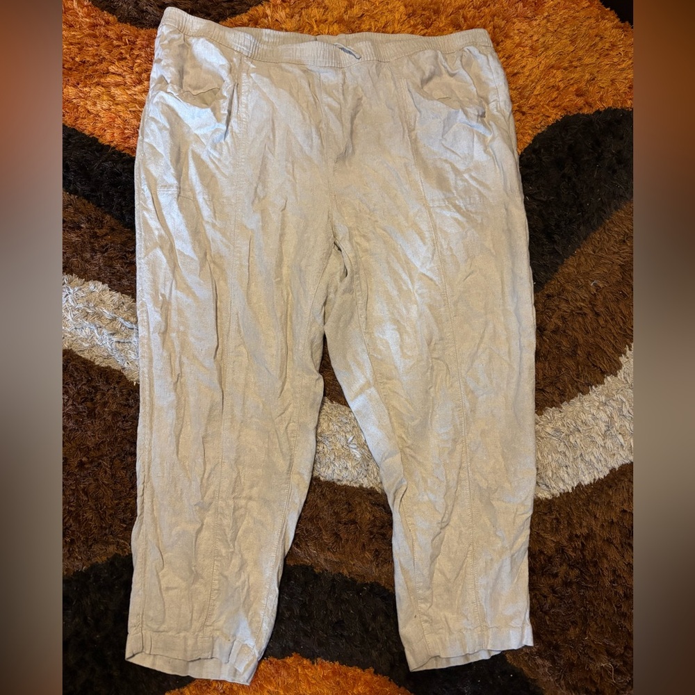 Old Navy, Plus Sized, Linen Blend, Capris